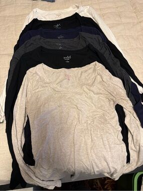 6-Pack Maternity Soft Long Sleeve Tee Size M